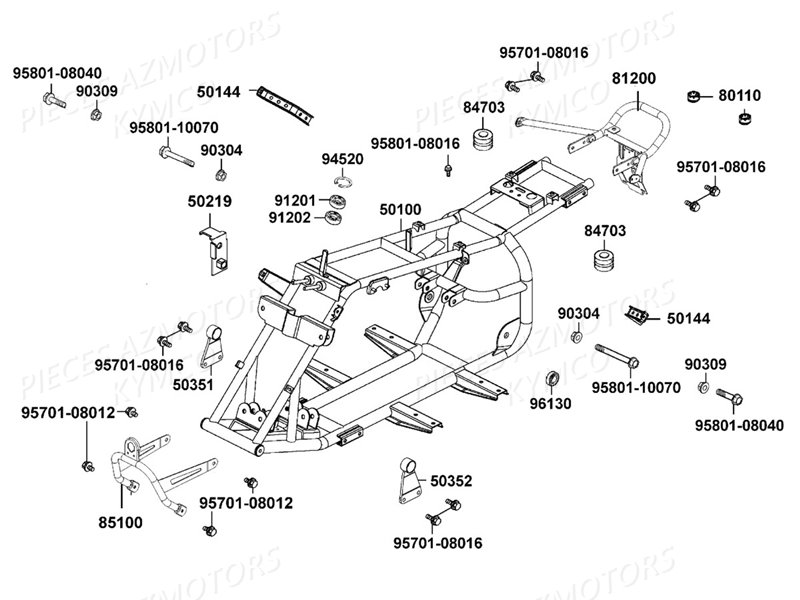 Chassis KYMCO Pieces MAXXER 50 S 2T N.H (LA10FD)