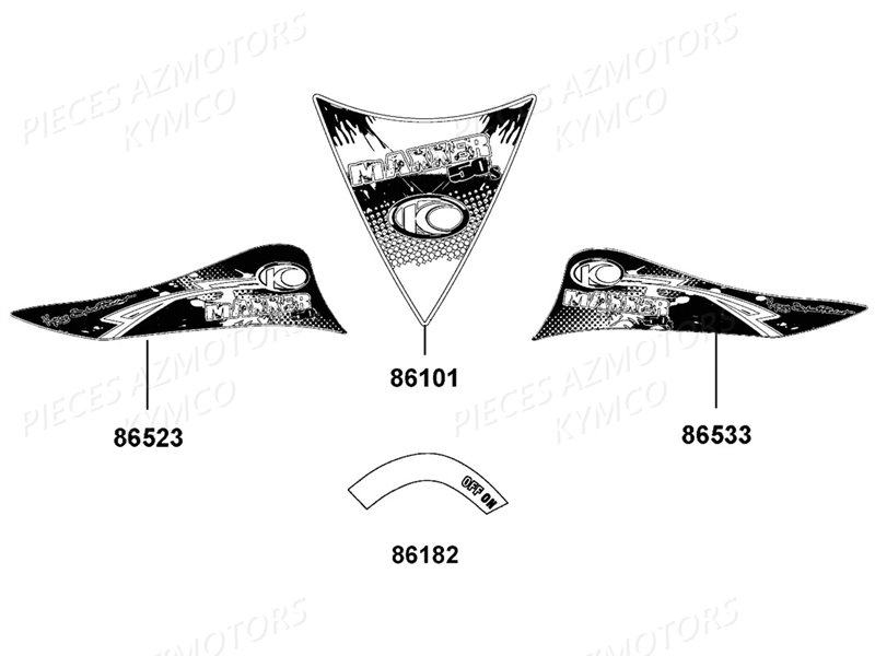 DECORS KYMCO MAXXER50S NH TOY