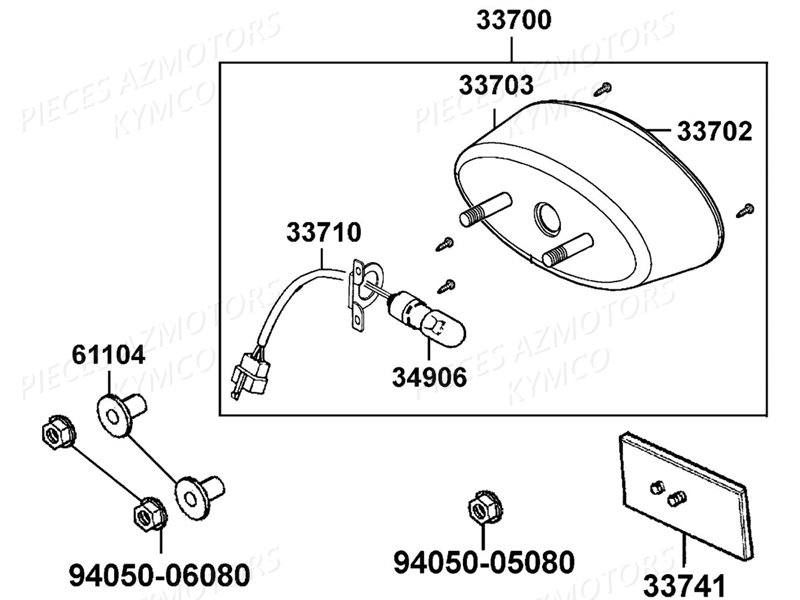 Feu Arriere KYMCO Pieces MAXXER 50 S 2T N.H (LA10FD)