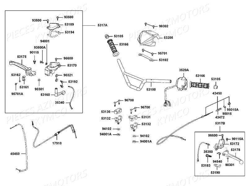 GUIDON KYMCO Pieces MAXXER 50 S 2T N.H (LA10FD) Le Maxxer 50 S est destiné aux apprentis quadeurs qui ont un goût particulier pour les sensations fortes.Nétant pas homologué pour rouler sur la route, il est uniquement réservé à lutilisation sur terrain privé.Retrouvez toutes les pieces sur votre site azmotors.fr pour kymco,pieces kymco officielle