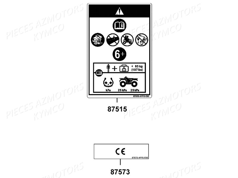 Label De Securite KYMCO Pieces MAXXER 50 S 2T N.H (LA10FD)