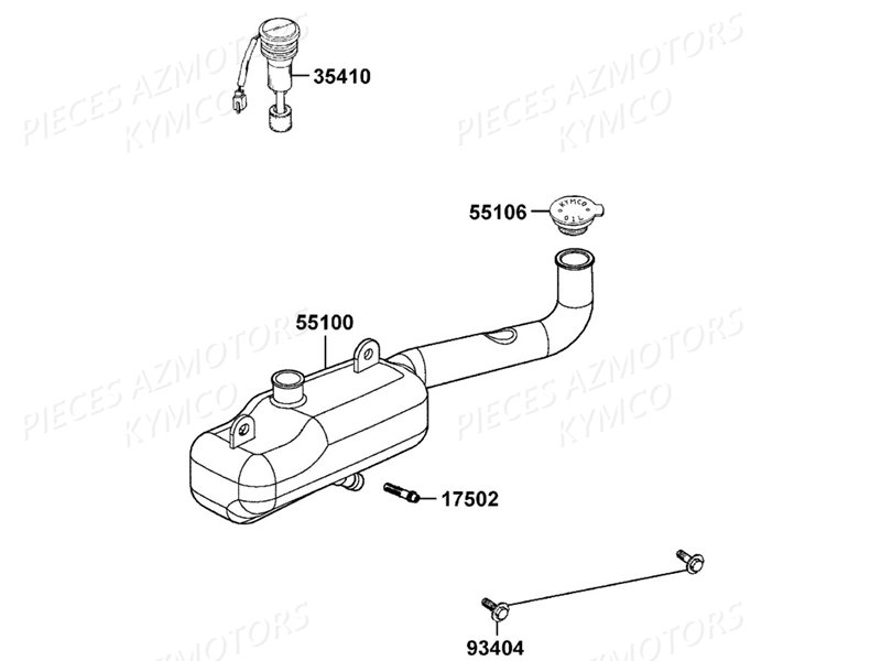 Reservoir D Huile KYMCO Pieces MAXXER 50 S 2T N.H (LA10FD)