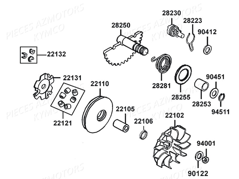 VARIATEUR KYMCO Pieces MAXXER 50 S 2T N.H (LA10FD) Le Maxxer 50 S est destiné aux apprentis quadeurs qui ont un goût particulier pour les sensations fortes.Nétant pas homologué pour rouler sur la route, il est uniquement réservé à lutilisation sur terrain privé.Retrouvez toutes les pieces sur votre site azmotors.fr pour kymco,pieces kymco officielle