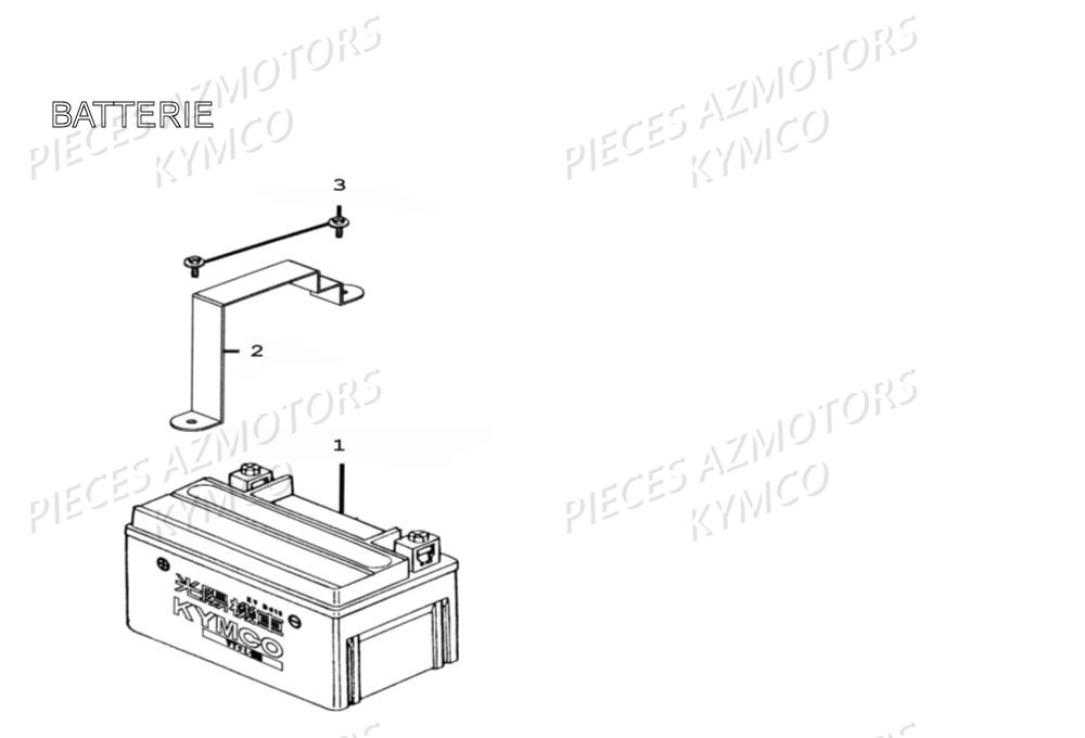 BATTERIE YTX12-BS YUASA (ORIGINE) KYMCO pour BATTERIE de MAXXER 300