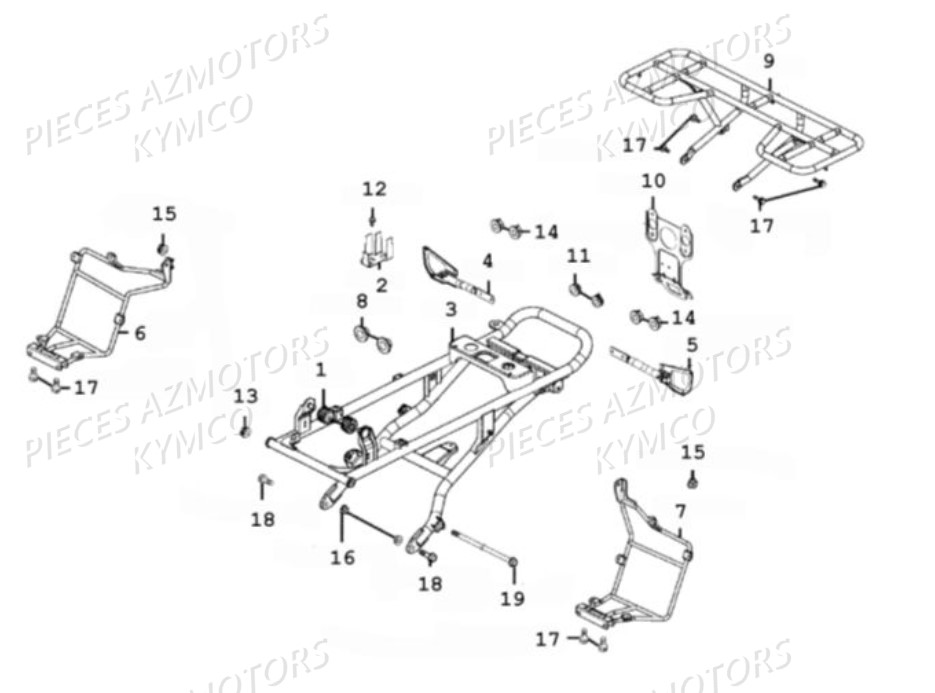 BOUCLE ARRIERE AZMOTORS MAXXER 300