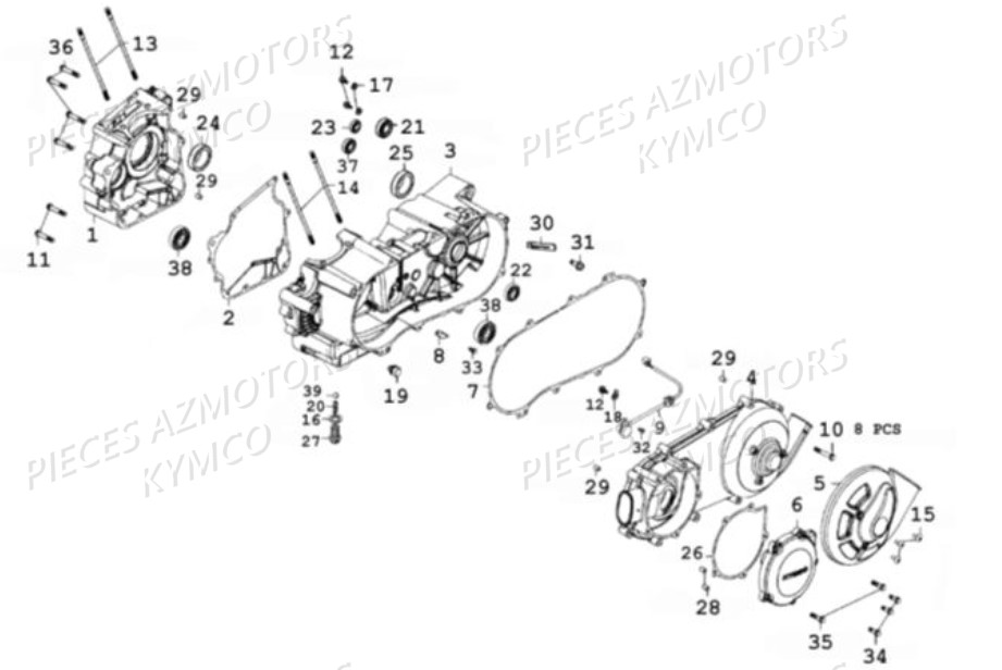 CARTERS-MOTEUR KYMCO Pièces MAXXER 300 4T EURO II (LA60BD)
(CHASSIS RFBL30020)(CHASSIS RFBL30060)(CHASSIS RFBL30070)