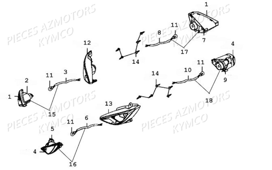 Clignotants KYMCO Pièces MAXXER 300 4T EURO II (LA60BD)