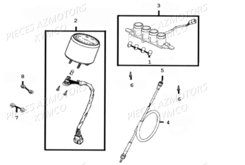 COMPTEUR KYMCO Pièces MAXXER 300 4T EURO II (LA60BD)
(CHASSIS RFBL30020)(CHASSIS RFBL30060)(CHASSIS RFBL30070)