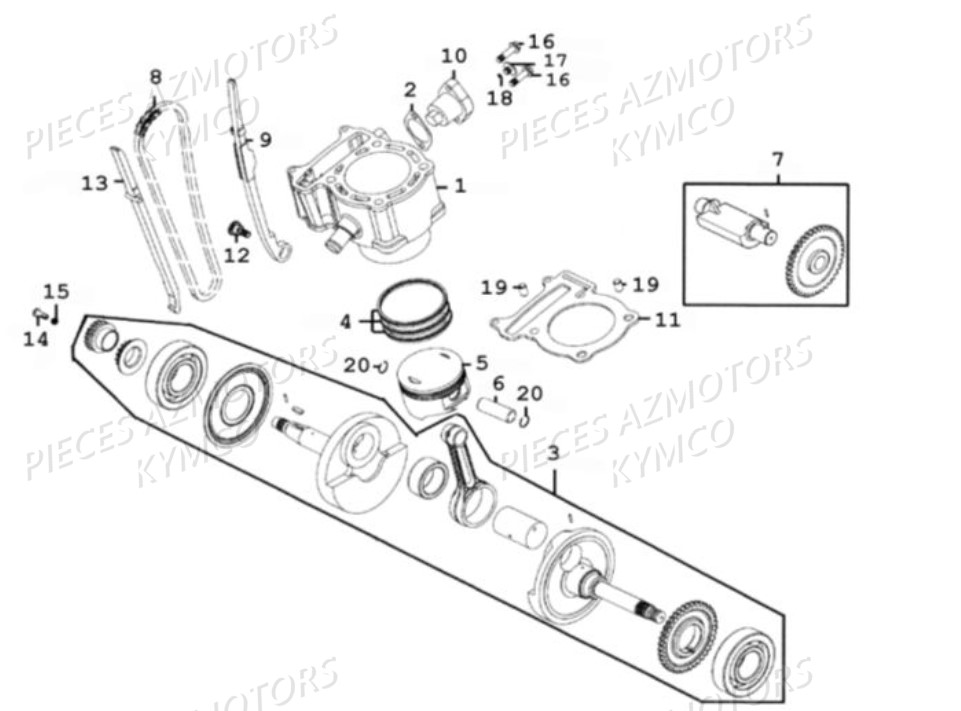 CYLINDRE-VILEBREQUIN pour MAXXER 300