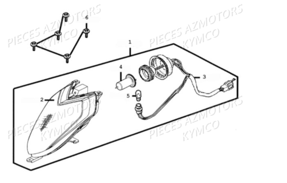 Phare KYMCO Pièces MAXXER 300 4T EURO II (LA60BD)