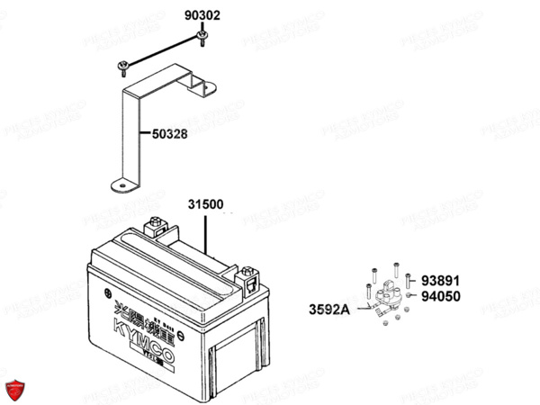 Batterie KYMCO Pieces MAXXER 300 EVO T3B (LA60PE)
