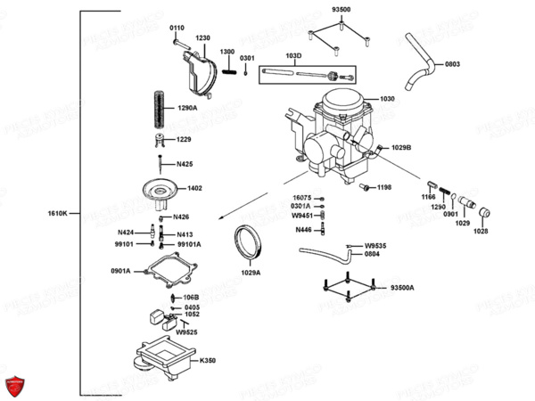 CARBURATION KYMCO Pieces MAXXER 300 EVO T3B (LA60PE)
(CHASSIS RFBZ700),(CHASSIS RFBZ701)