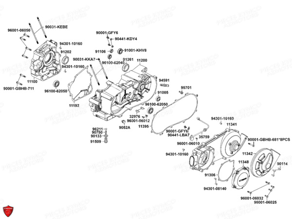 Carters Moteur KYMCO Pieces MAXXER 300 EVO T3B (LA60PE)