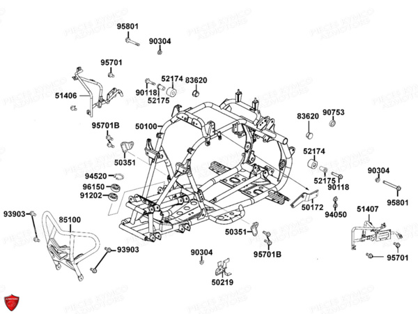 Chassis KYMCO Pieces MAXXER 300 EVO T3B (LA60PE)