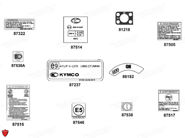 LABEL DE SECURITE KYMCO MAXXER 300 EVO T3B