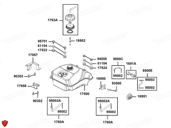 RESERVOIR_A_CARBURANT KYMCO Pieces MAXXER 300 EVO T3B (LA60PE)
(CHASSIS RFBZ700),(CHASSIS RFBZ701)