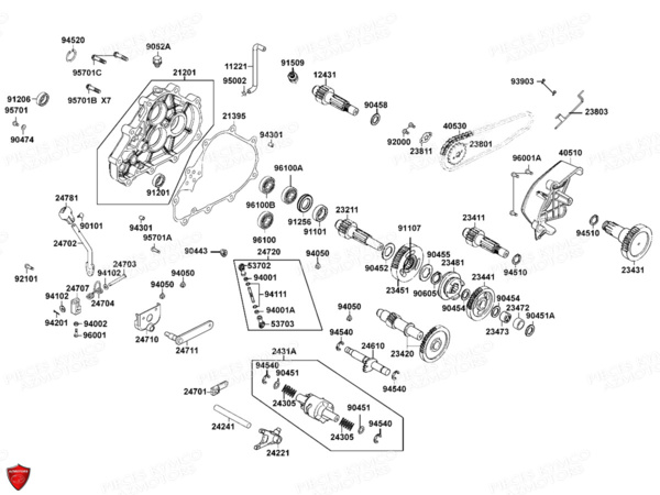 Transmission Primaire KYMCO Pieces MAXXER 300 EVO T3B (LA60PE)