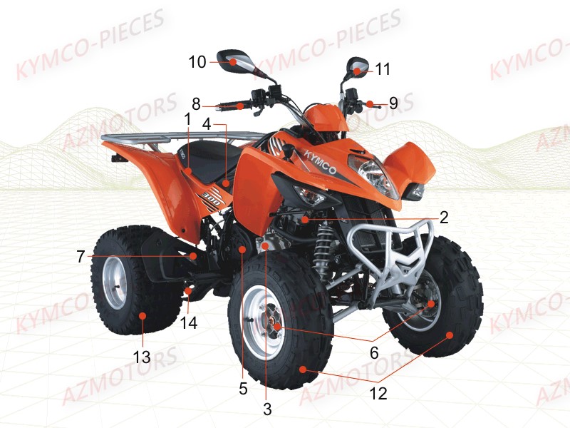 1_CONSOMMABLES KYMCO Pieces MAXXER 300 SE EURO 2 (LA60FH)