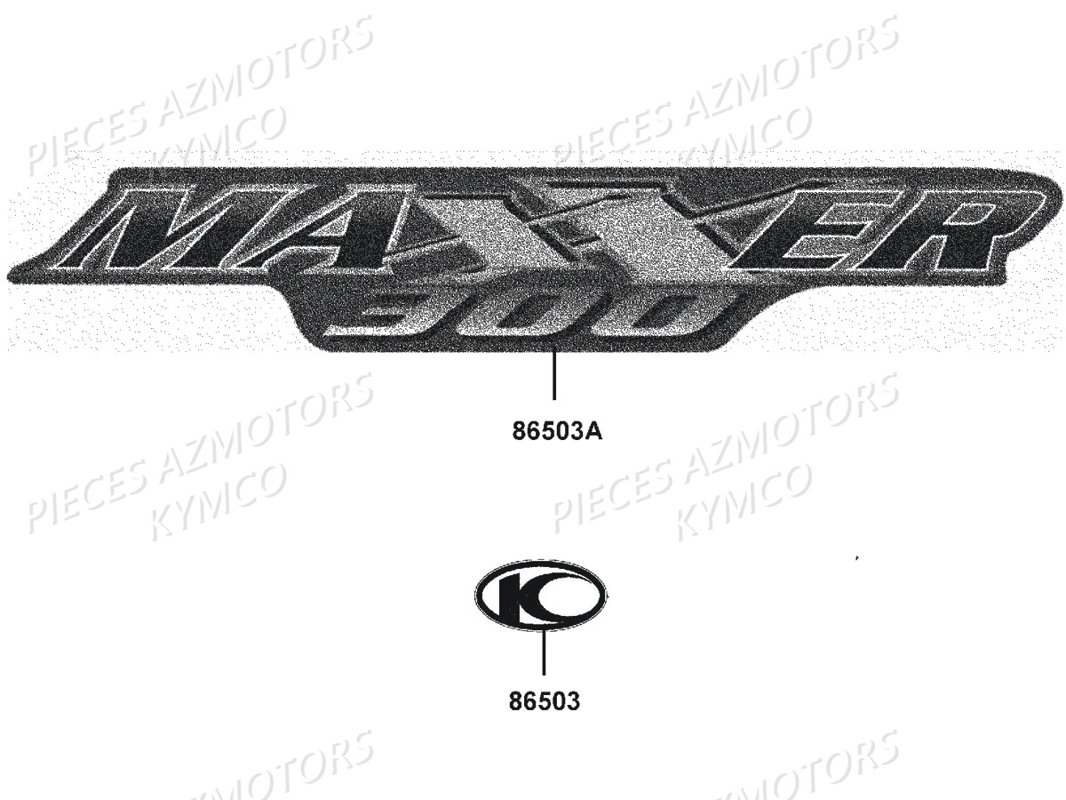 Decors KYMCO Pieces MAXXER 300 SE EURO 2 (LA60FH)