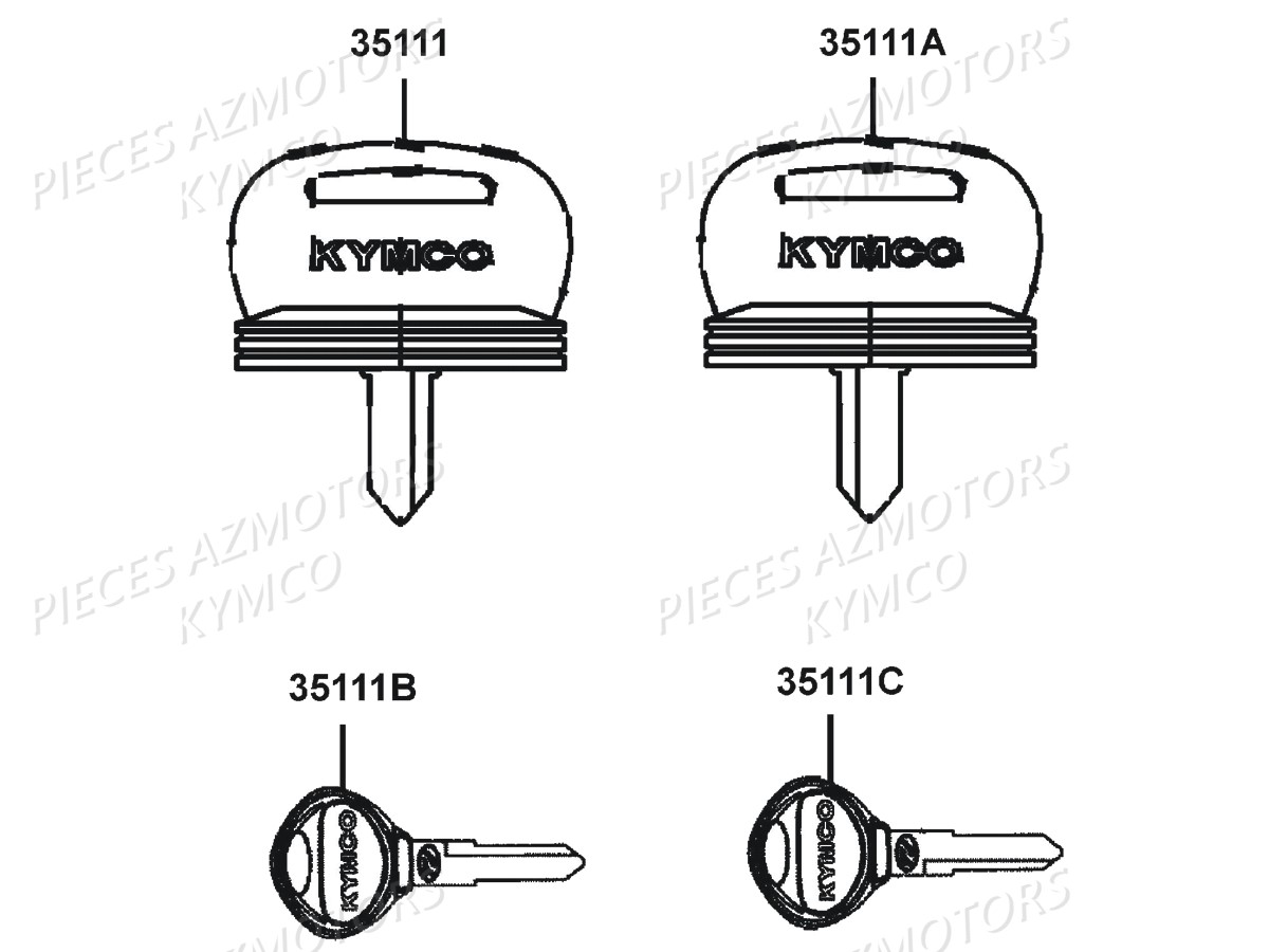 Master De Cle KYMCO Pieces MAXXER 300 SE EURO 2 (LA60FH)