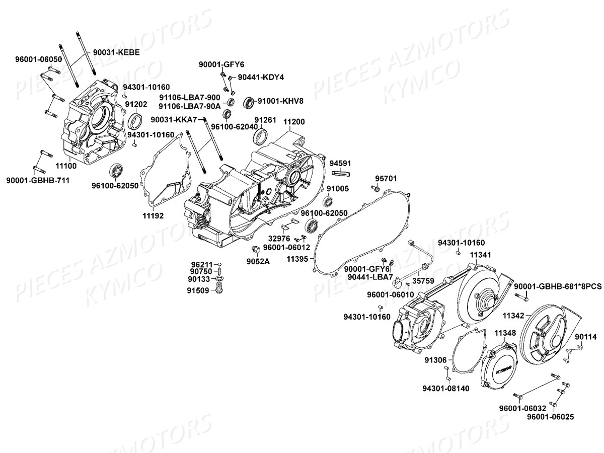 CARTERS MOTEUR pour MAXXER 300 T3B