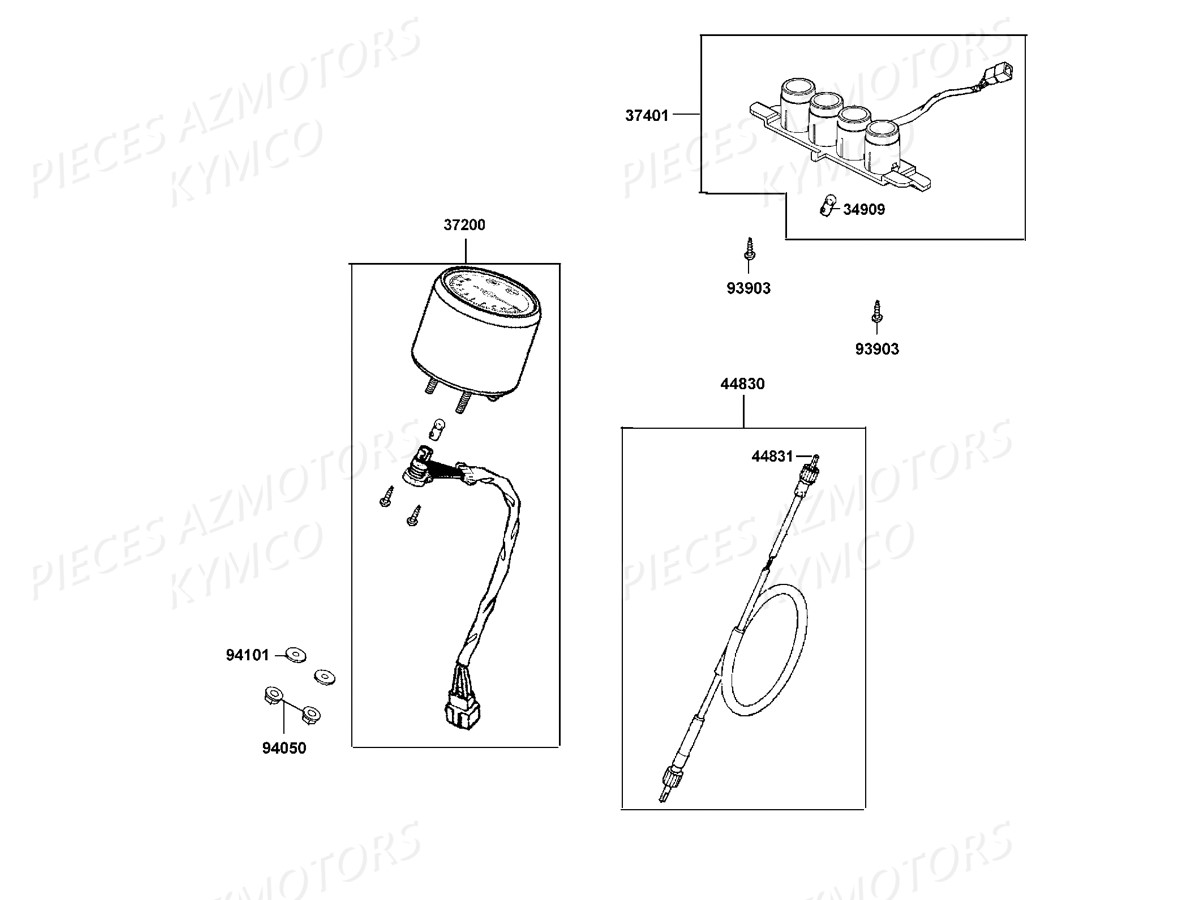 COMPTEUR_DE_VITESSE KYMCO Pieces MAXXER 300 T3B (LA60PD)
(CHASSIS RFBZ700),(CHASSIS RFBZ701)