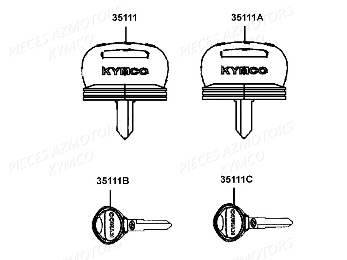 Master De Cle KYMCO Pieces MAXXER 300 T3B (LA60PD)