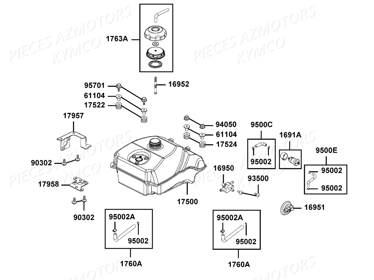 RESERVOIR_A_CARBURANT KYMCO Pieces MAXXER 300 T3B (LA60PD)
(CHASSIS RFBZ700),(CHASSIS RFBZ701)