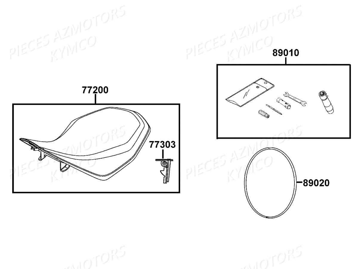 Selle KYMCO Pieces MAXXER 300 T3B (LA60PD)