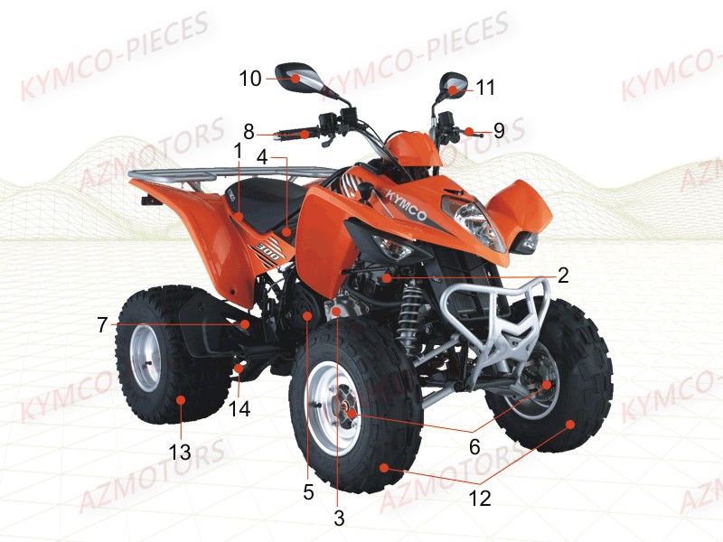 1_CONSOMMABLES KYMCO Pièces MAXXER 300 US 4T EURO II