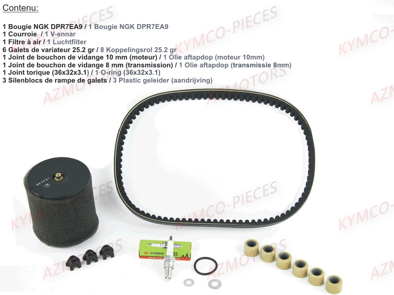 1_SET_ENTRETIEN_PERIODIQUE KYMCO Pièces MAXXER 300 US 4T EURO II