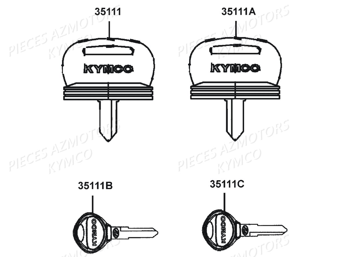 Master De Cle KYMCO Pièces MAXXER 300 US 4T EURO2 (LA60FD)