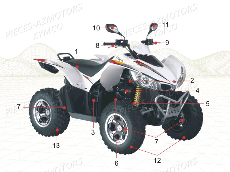 1 CONSOMMABLES KYMCO MAXXER 400 IRS