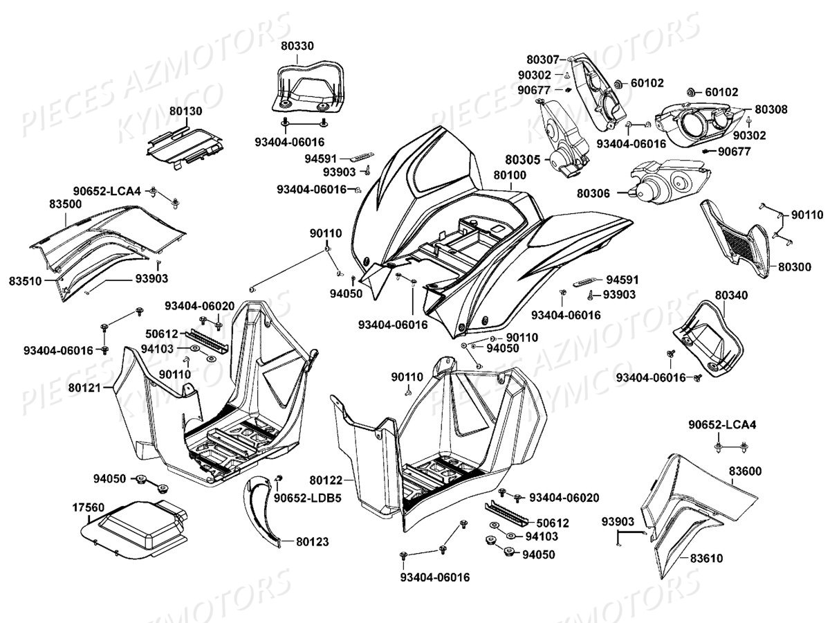 CARENAGES ARRIERE pour MAXXER 400 IRS