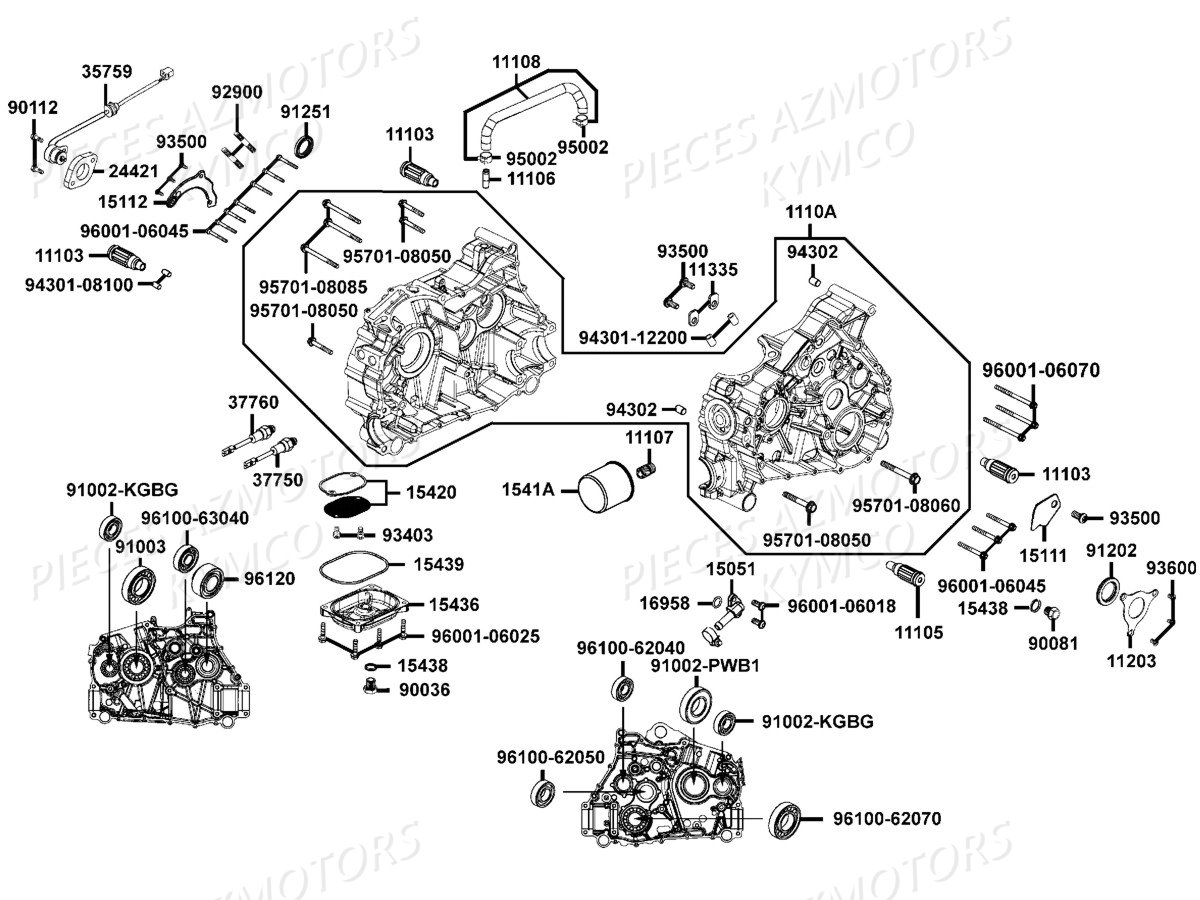 CARTERS MOTEUR pour MAXXER 400 IRS