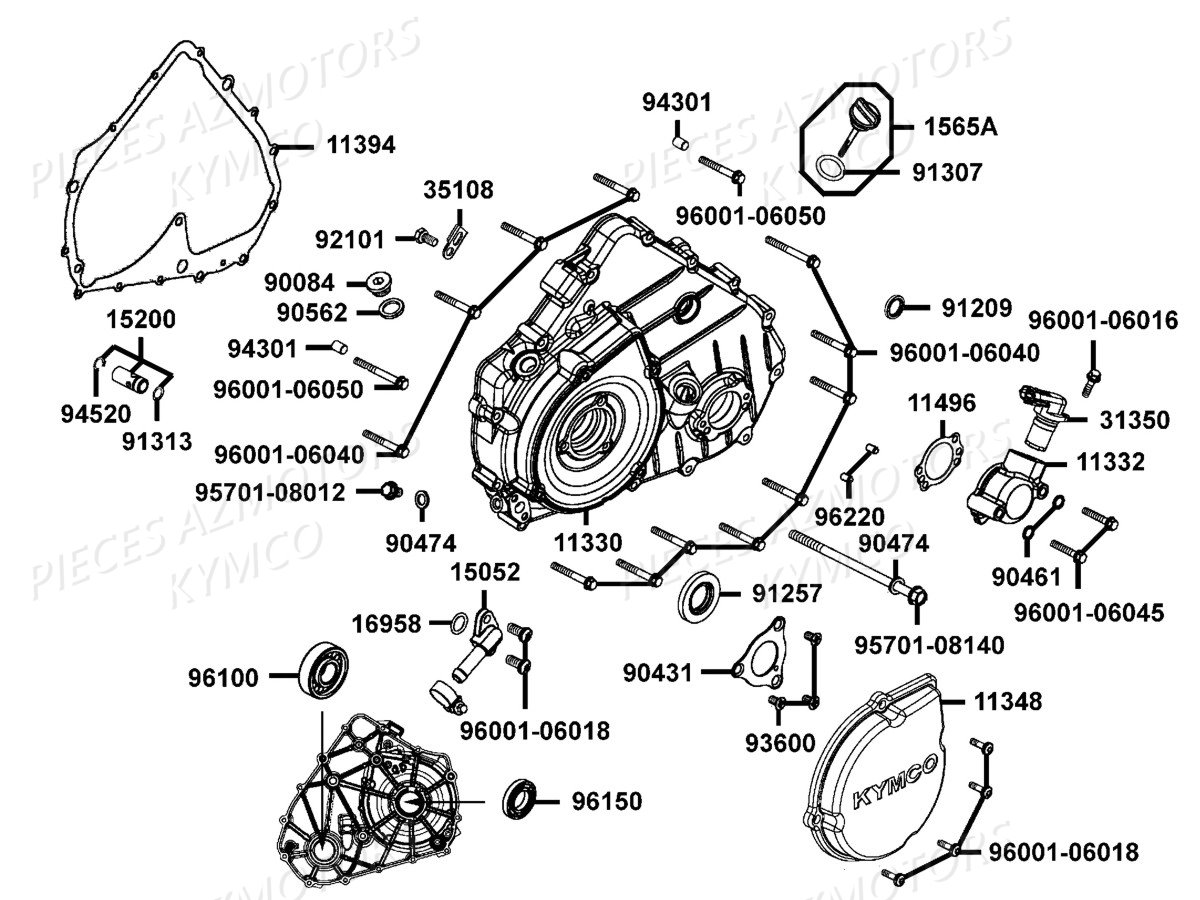 CARTER GAUCHE KYMCO MAXXER 400 IRS