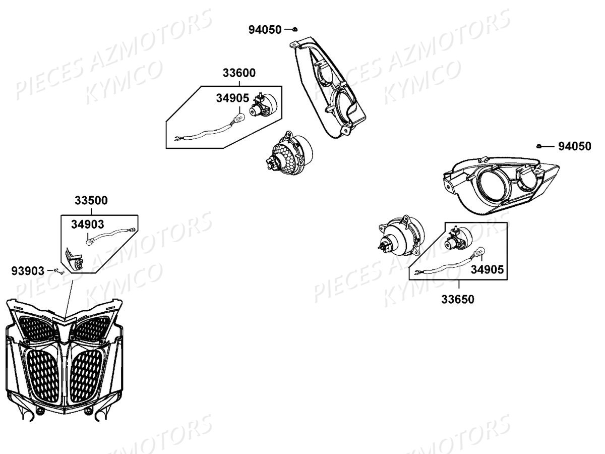 CLIGNOTANTS VEILLEUSE pour MAXXER 400 IRS