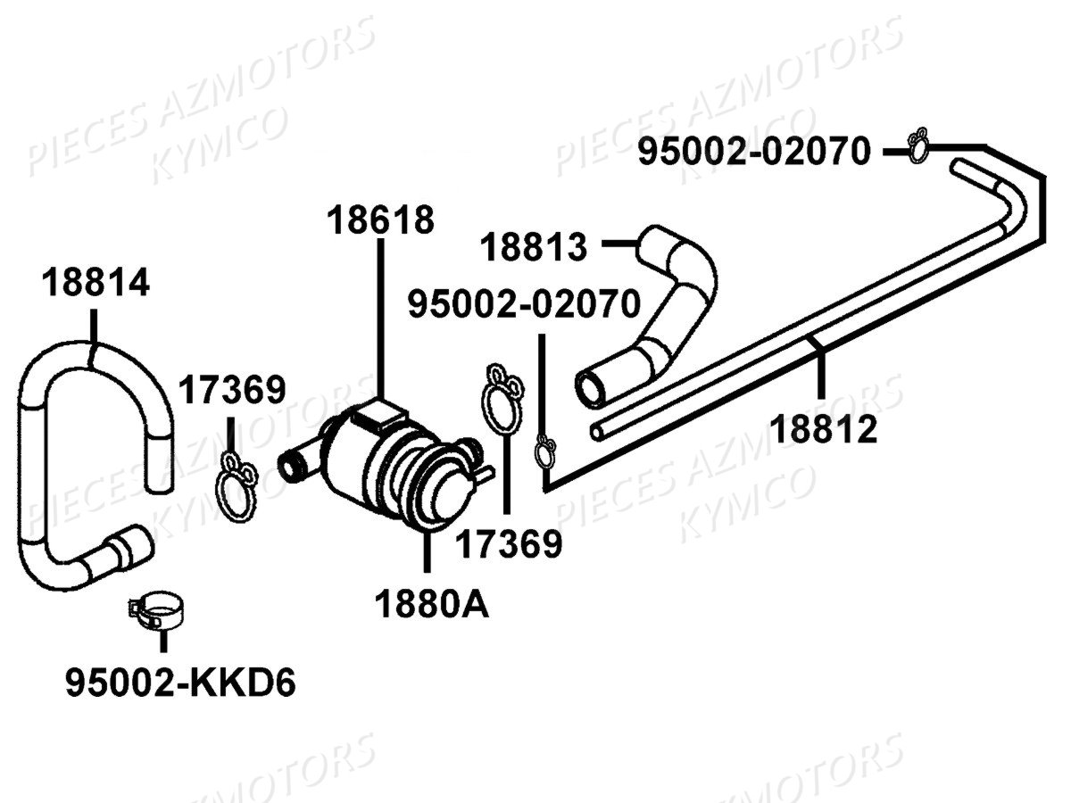 Reniflard KYMCO Pieces MAXXER 400 IRS 4T EURO2 (LB70AD/LB70BD)