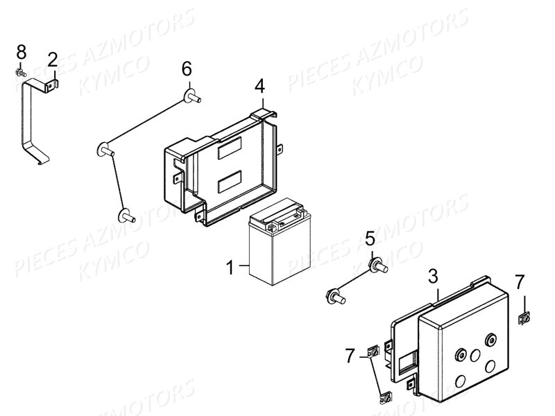 Batterie KYMCO Pièces MAXXER 450I SE IRS EURO II (LC90DE)