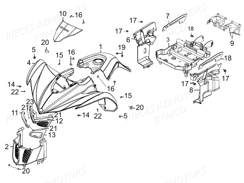 CARENAGES AVANT pour MAXXER 450I SE