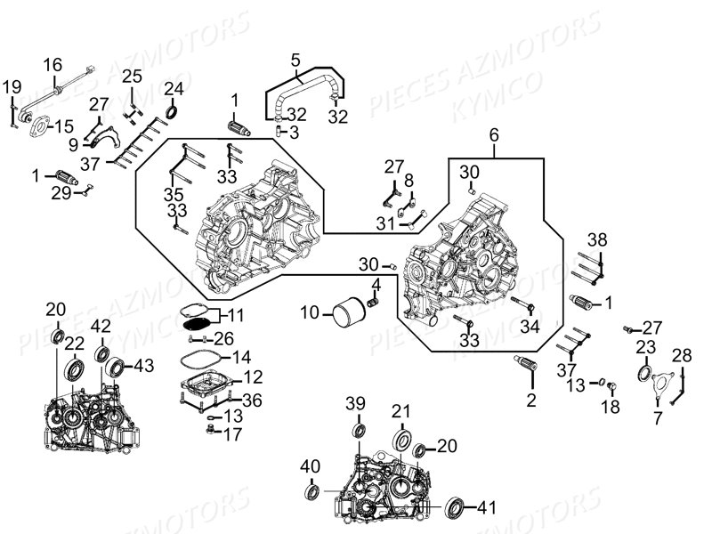 CARTER MOTEUR pour MAXXER 450I SE