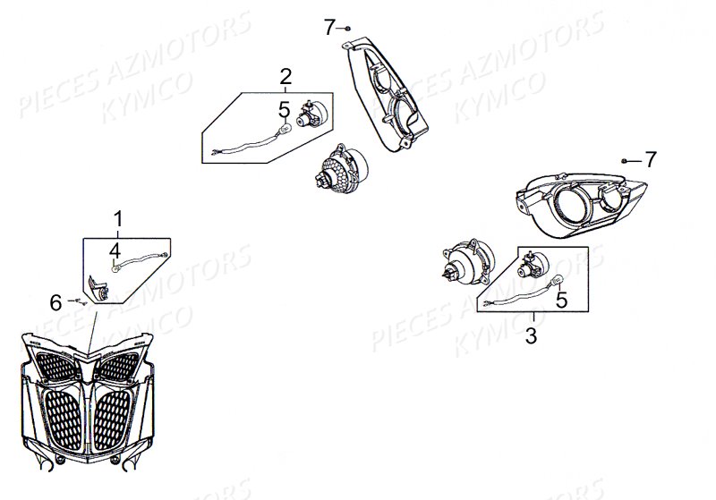 Clignotants Veilleuse KYMCO Pièces MAXXER 450I SE IRS EURO II (LC90DE)