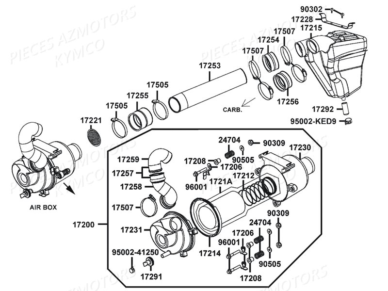 BOITE A AIR pour MAXXER 450I SE E4