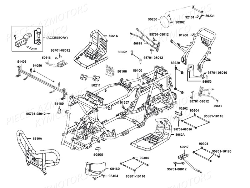 CHASSIS KYMCO Pièces MMAXXER 450I SE IRS EURO4 (LC90HE)I