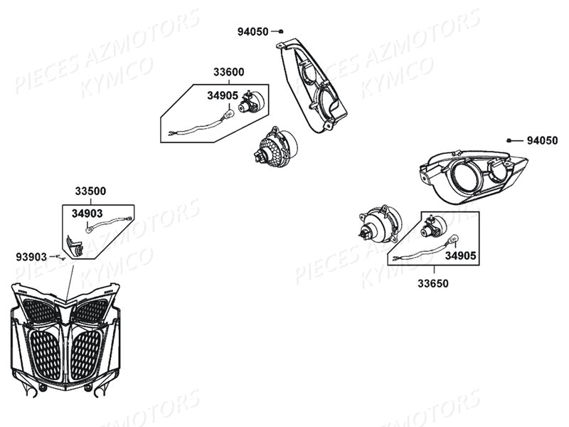 Clignotants KYMCO Pièces MAXXER 450I SE IRS EURO4 (LC90HE)