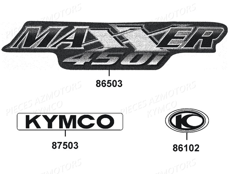 Decors KYMCO Pièces MAXXER 450I SE IRS EURO4 (LC90HE)