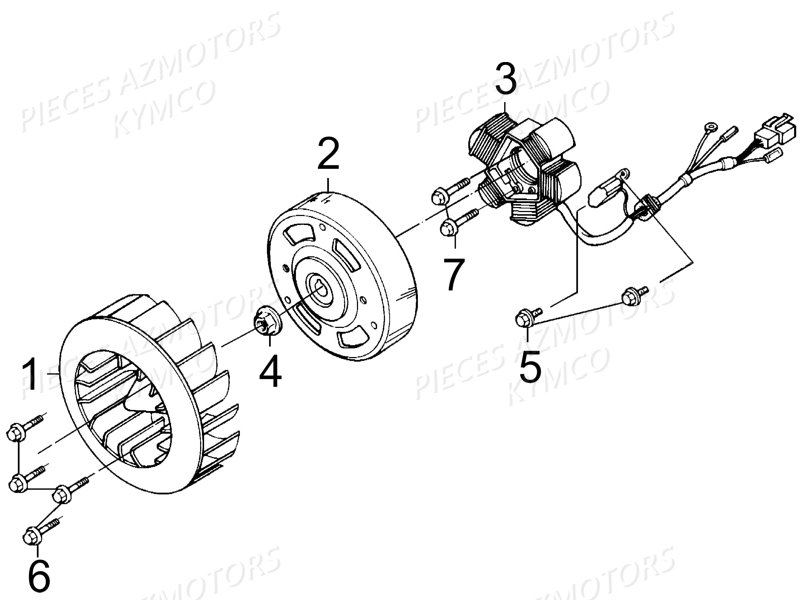 Allumage KYMCO Pieces MAXXER 50S 2T EURO II (LA10ED)