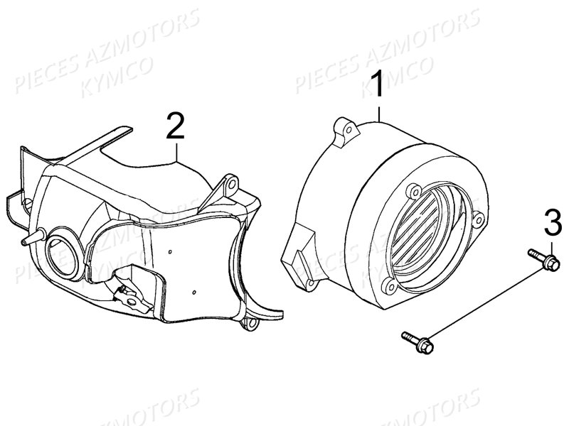 Carter De Refroidissement KYMCO Pieces MAXXER 50S 2T EURO II (LA10ED)