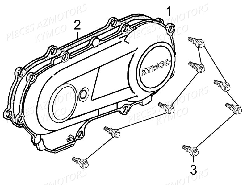Carter De Transmission KYMCO Pieces MAXXER 50S 2T EURO II (LA10ED)