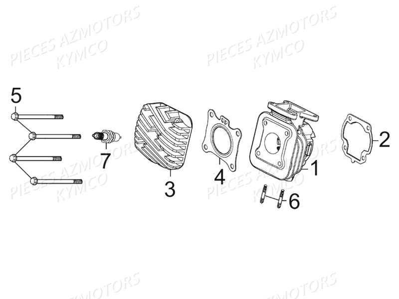 CYLINDRE KYMCO Pieces Quad Kymco MAXXER 50S